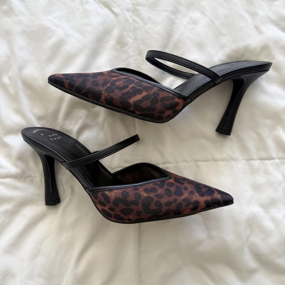 A NEW DAY Leopard Print Sonia Heels - NWOT